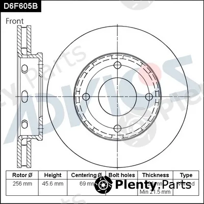 Advics D6F605B — Brake Disc