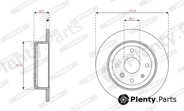 Ferodo DDF1944C — Brake Disc PREMIER