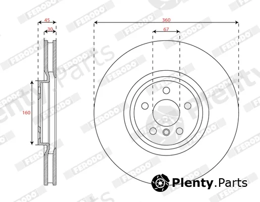 Ferodo DDF3025RC-1 — Brake Disc PREMIER