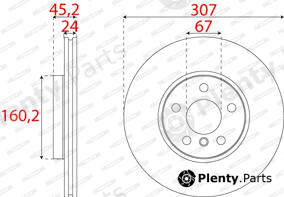 Ferodo DDF2637C — Brake Disc PREMIER
