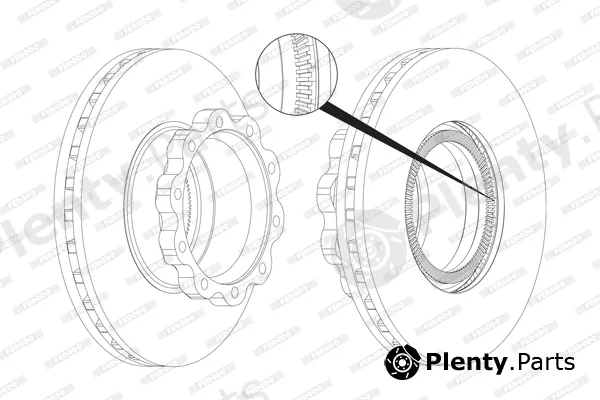 Ferodo FCR161A — Brake Disc PREMIER