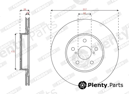 Ferodo DDF3100C — Brake Disc PREMIER
