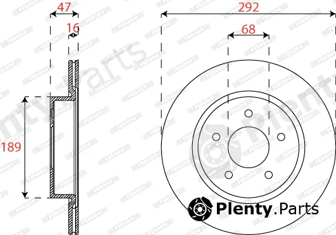 Ferodo DDF2786C — Brake Disc PREMIER
