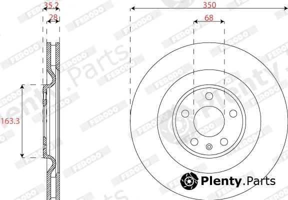 Ferodo DDF2661C — Brake Disc PREMIER