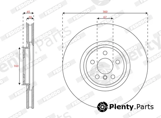 Ferodo DDF3025LC-1 — Brake Disc PREMIER