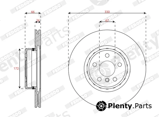 Ferodo DDF3049VC-1 — Brake Disc PREMIER