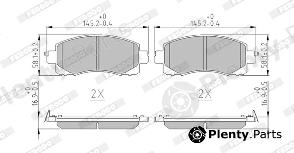 Ferodo FDB5299 — Brake Pad Set, disc brake PREMIER ECO FRICTION