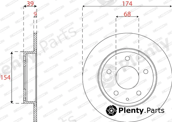 Ferodo DDF2533C — Brake Disc PREMIER