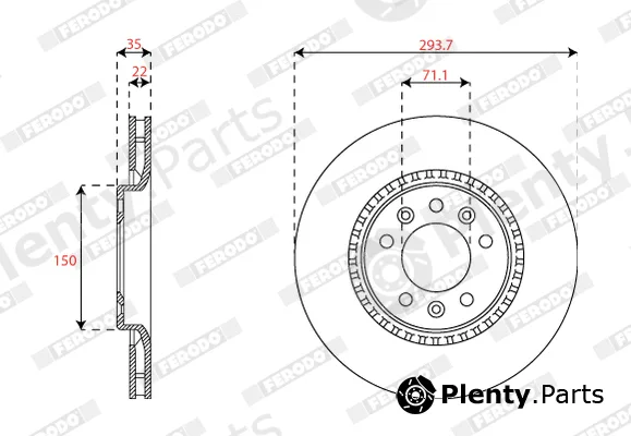 Ferodo DDF2783C — Brake Disc PREMIER