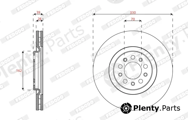 Ferodo DDF3040C-1 — Brake Disc PREMIER