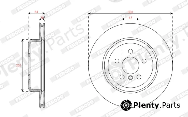Ferodo DDF3042RC-1 — Brake Disc PREMIER