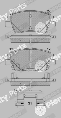 Ferodo FDB5398 — Brake Pad Set, disc brake PREMIER ECO FRICTION