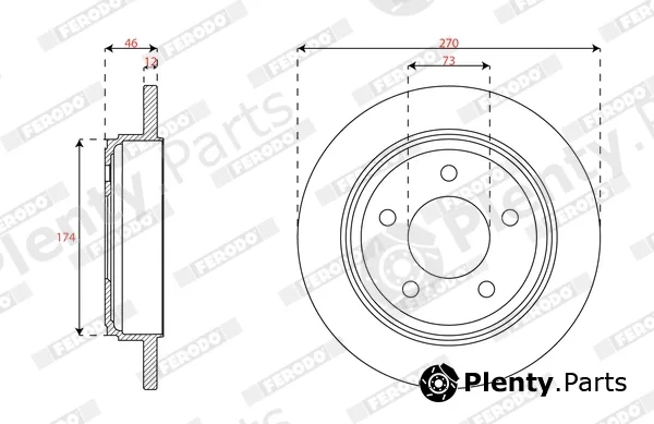 Ferodo DDF2229C — Brake Disc PREMIER