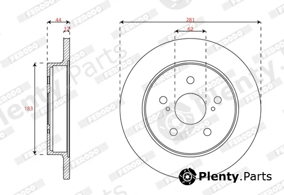 Ferodo DDF2643C — Brake Disc PREMIER
