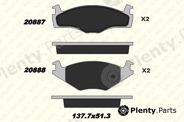 Kale 2088719725 — Brake Pad Set, disc brake