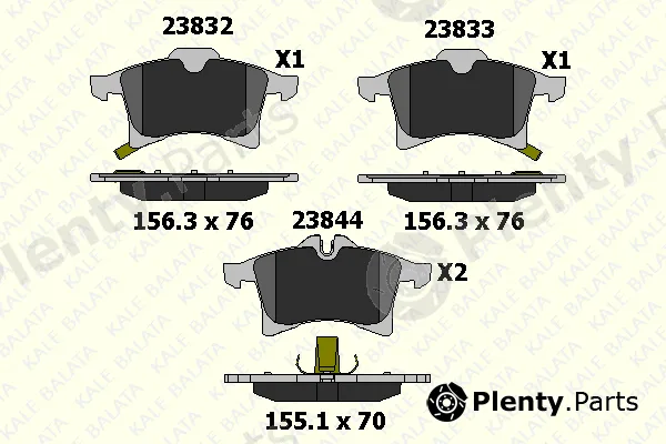 Kale 2383220005 — Brake Pad Set, disc brake
