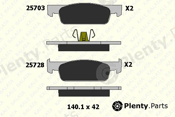 Kale 2572818005 — Brake Pad Set, disc brake