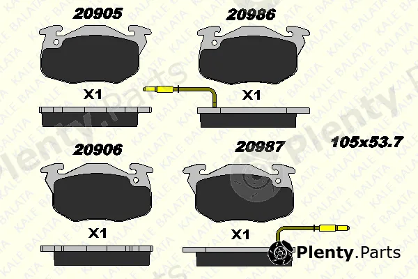 Kale 2090518005 — Brake Pad Set, disc brake