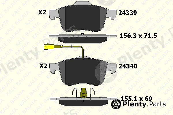 Kale 2433920005 — Brake Pad Set, disc brake