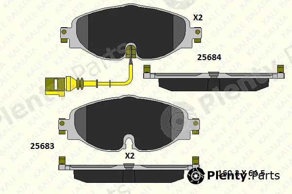 Kale 2568320315 — Brake Pad Set, disc brake