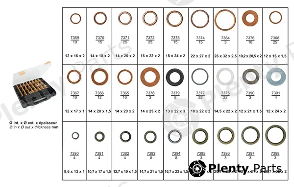 Restagraf 2700 — Assortment, oil drain plugs
