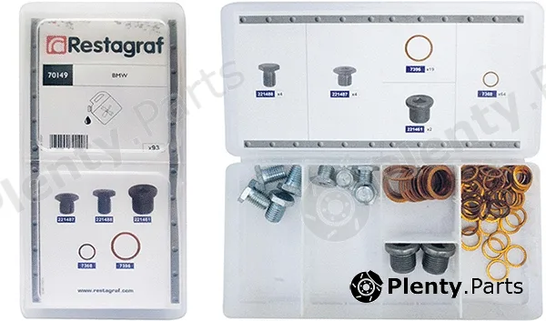 Restagraf 70149 — Assortment, oil drain plugs