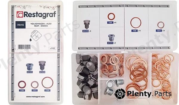 Restagraf 70145 — Assortment, oil drain plugs