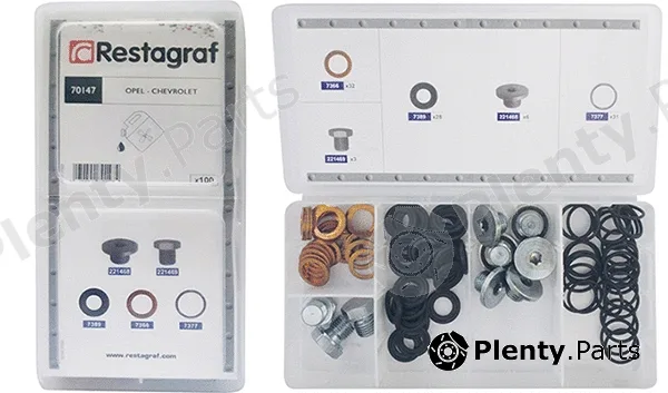 Restagraf 70147 — Assortment, oil drain plugs