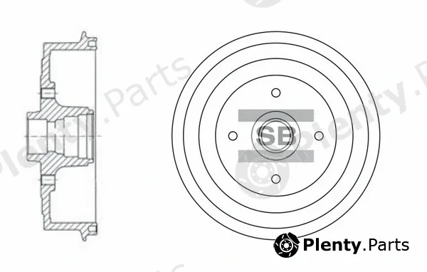 Hi-Q SD3036 — Brake Drum