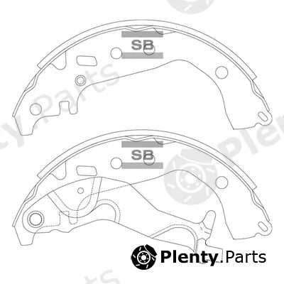 Hi-Q SA252 — Brake Shoe Set