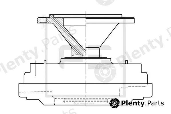 PE Automotive 100.234-00A — Clutch, radiator fan