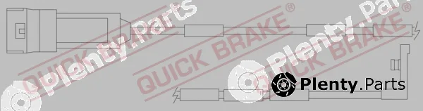 Quick Brake WS0119A — Warning Contact, brake pad wear