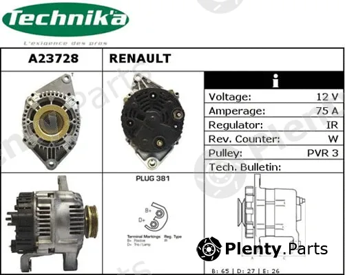 Technika A23728 — Alternator