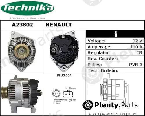 Technika A23802 — Alternator