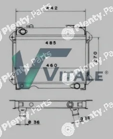 Vitale RE500834 — Radiator, engine cooling