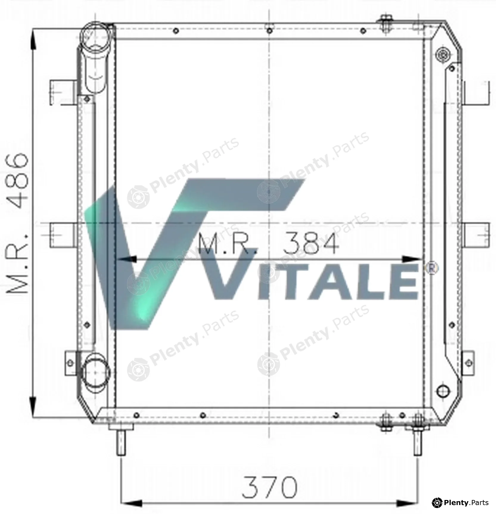 Vitale DZ105370 — Radiator, engine cooling