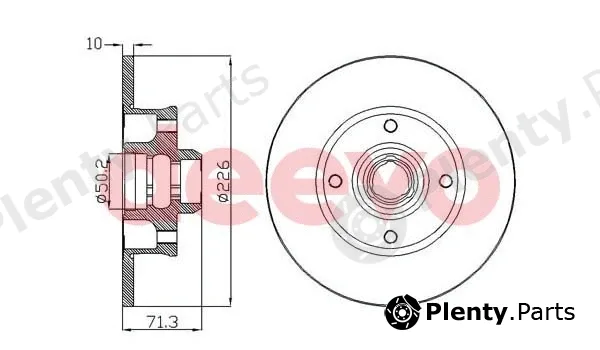 Deevo BD10980 — Brake Disc