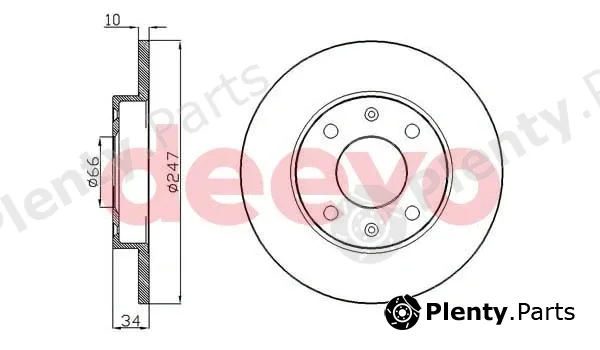 Deevo BD10260 — Brake Disc