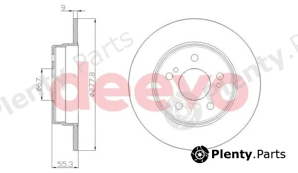 Deevo BD32280 — Brake Disc