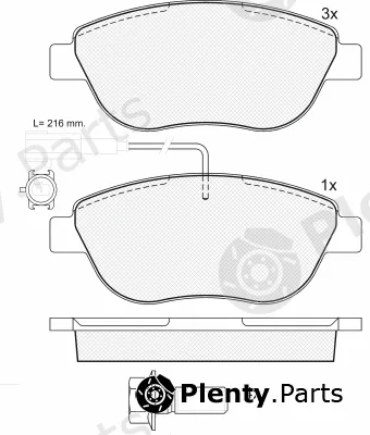 Deevo BP88240 — Brake Pad Set, disc brake