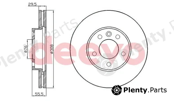 Deevo BD16540 — Brake Disc