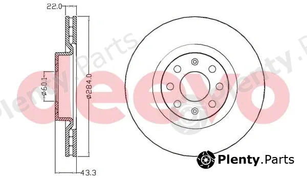 Deevo BD17980 — Brake Disc