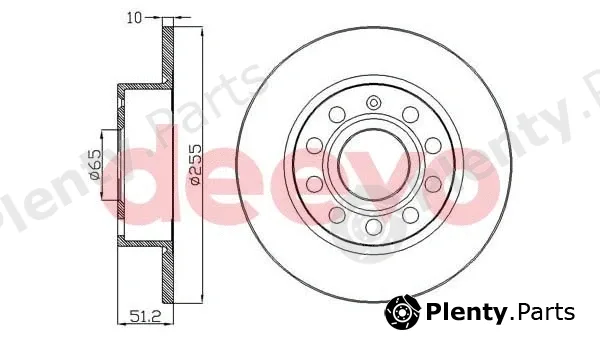 Deevo BD16660 — Brake Disc
