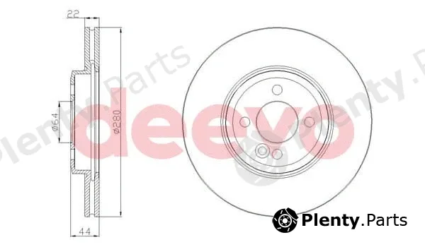 Deevo BD19080 — Brake Disc