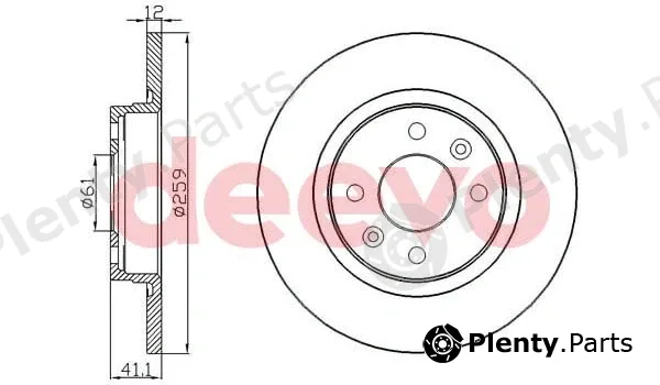 Deevo BD20880 — Brake Disc