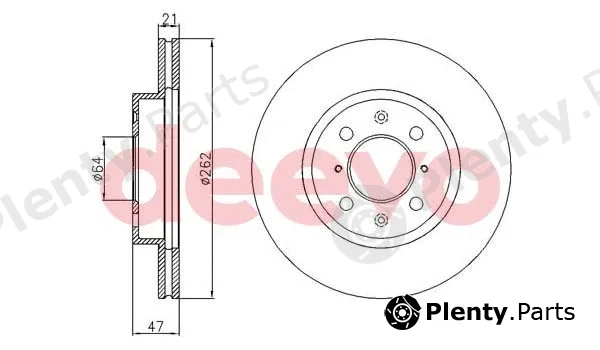 Deevo BD11360 — Brake Disc