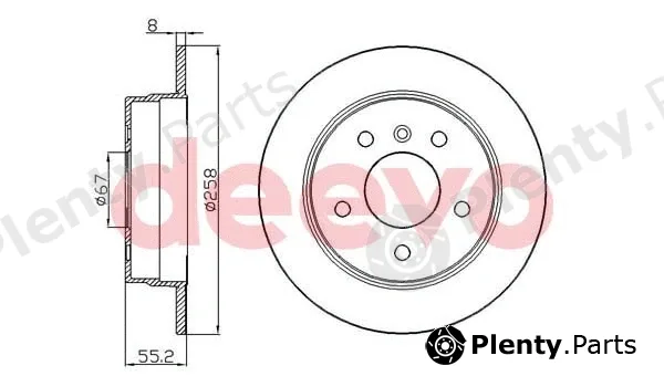Deevo BD12180 — Brake Disc