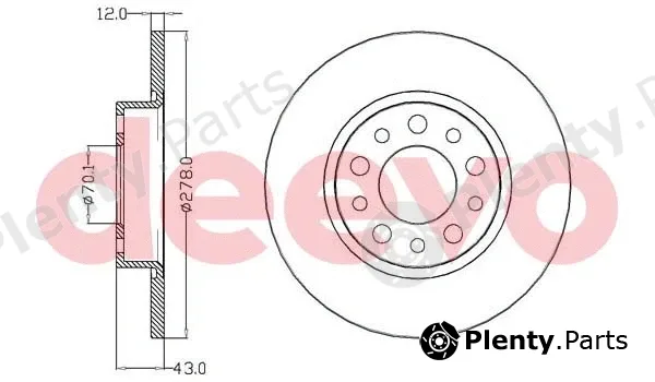 Deevo BD18120 — Brake Disc