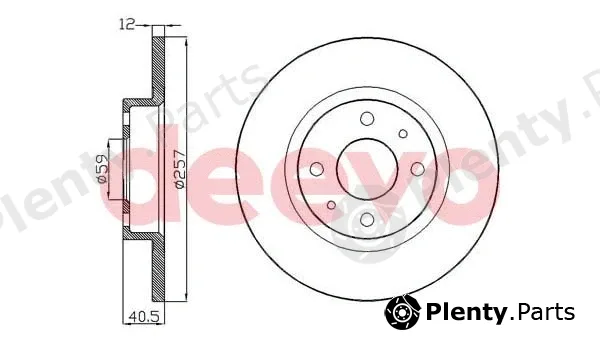 Deevo BD14820 — Brake Disc