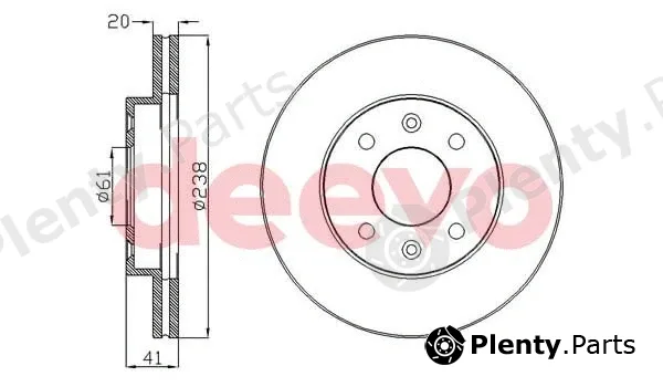 Deevo BD11260 — Brake Disc